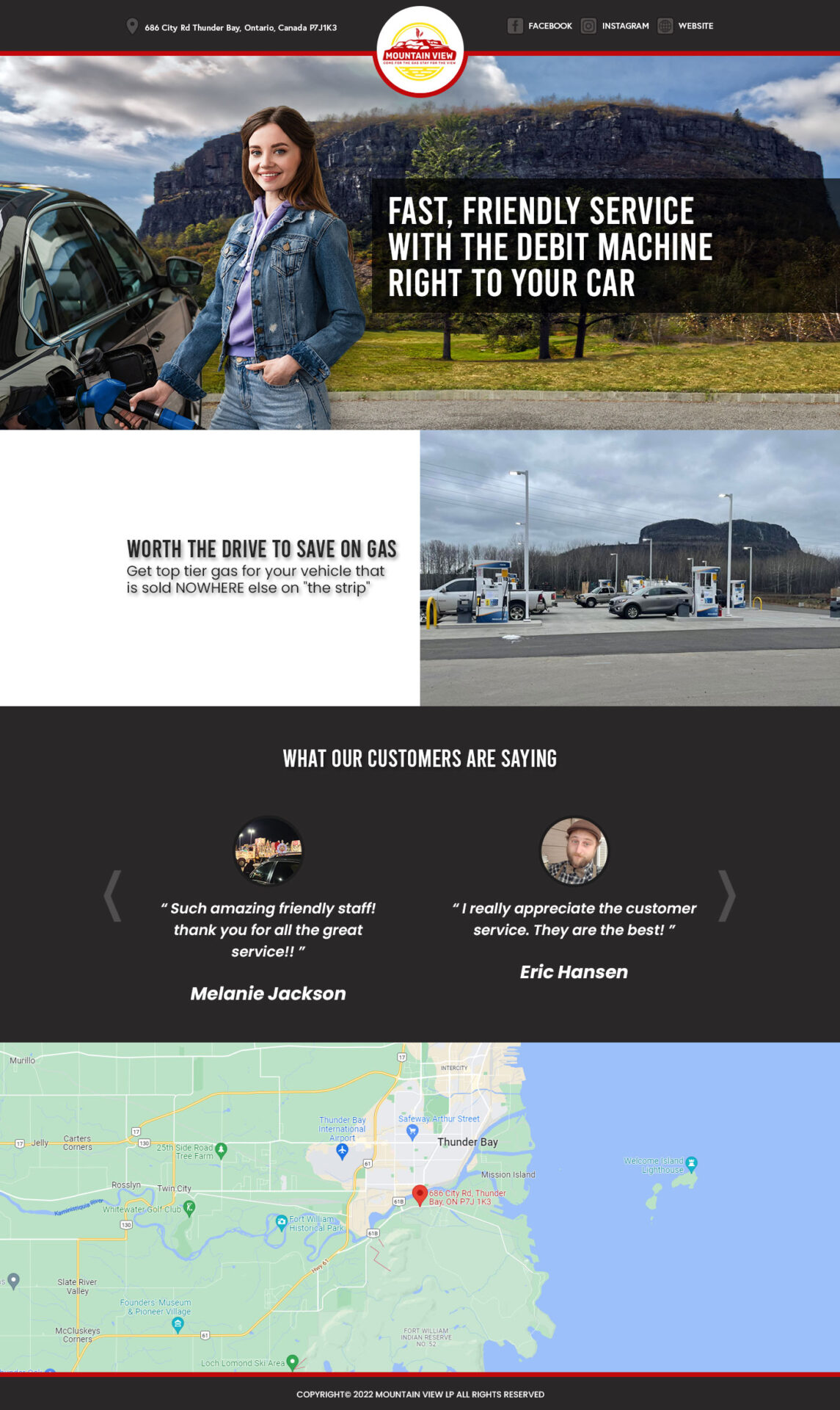 Mountainview Gas Bar - Landing Page - April27